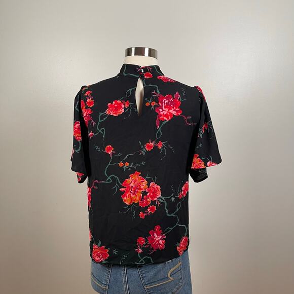 BP • Mock Neck Floral Blouse - Picture 3 of 6